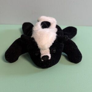 1996 Ganz Floppies Benny Skunk Bean Bag Plush Stuffed Animal, Kids Plush Toy